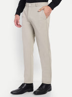 Light Beige Men's 4-way trousers | party wear & Office Wear