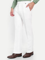 White Men's Formal Bootcut trousers | Office Wear & Party Wear