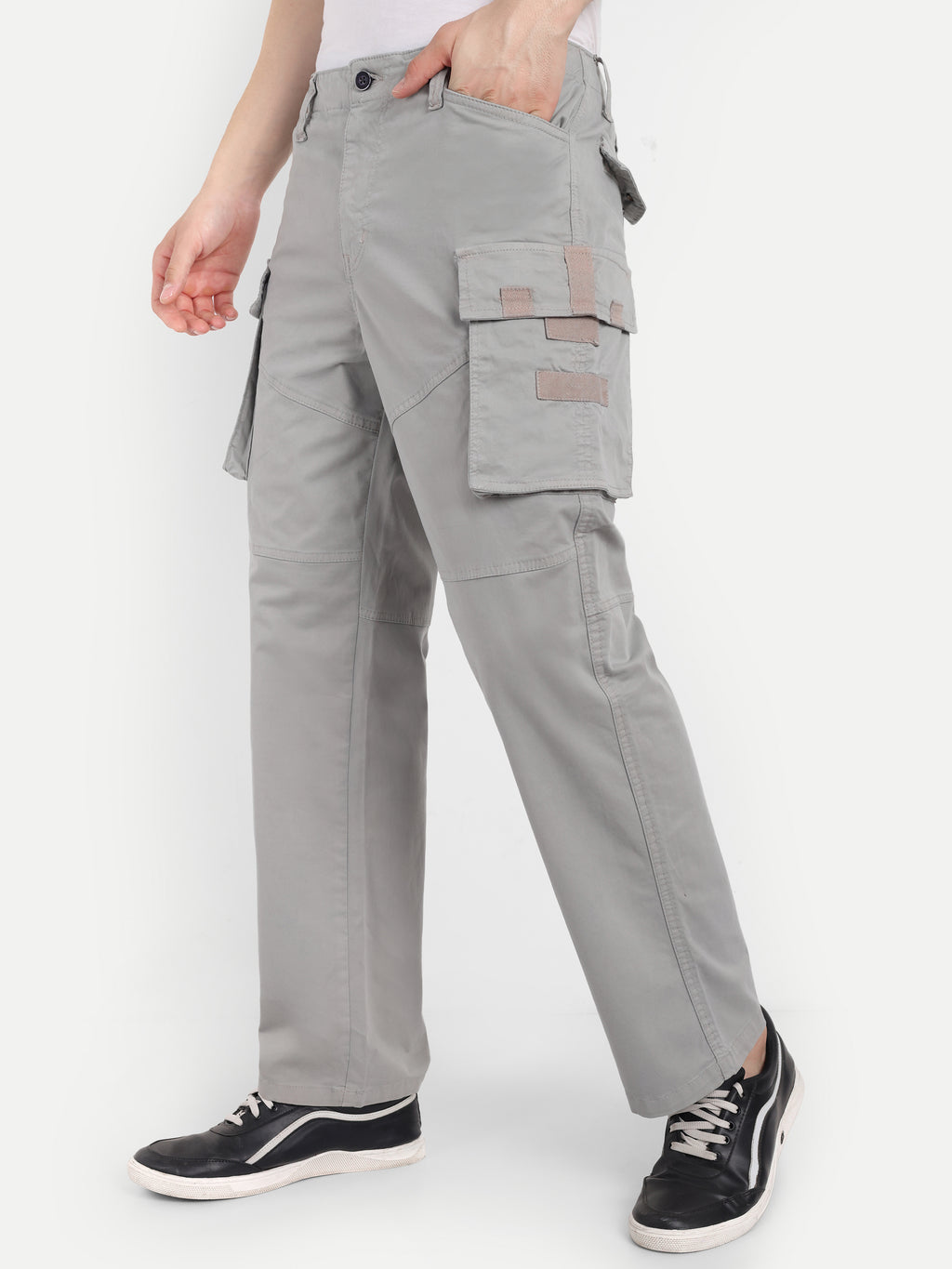 Grey Men's Cargo | Straight Fit