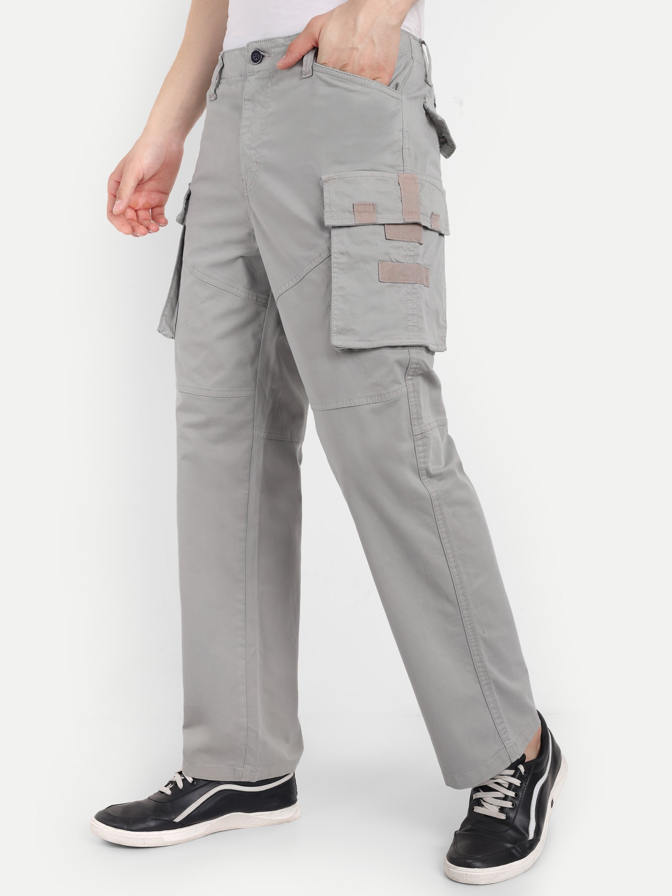 Grey Men's Cargo | Straight Fit