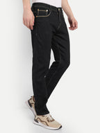 Black  Men's  Stretchable Pant