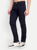 CHEMISTREE Men's Velvet Corduroy Denim Jeans | Premium Fabric | Straight Weave Slim Fit Blue