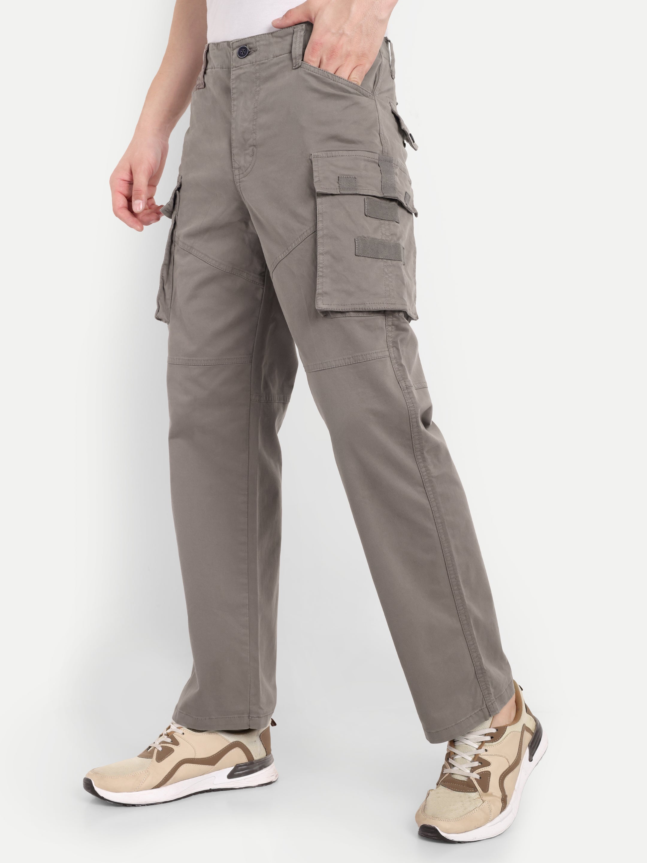 Beige Men’s Cargo | Straight Fit