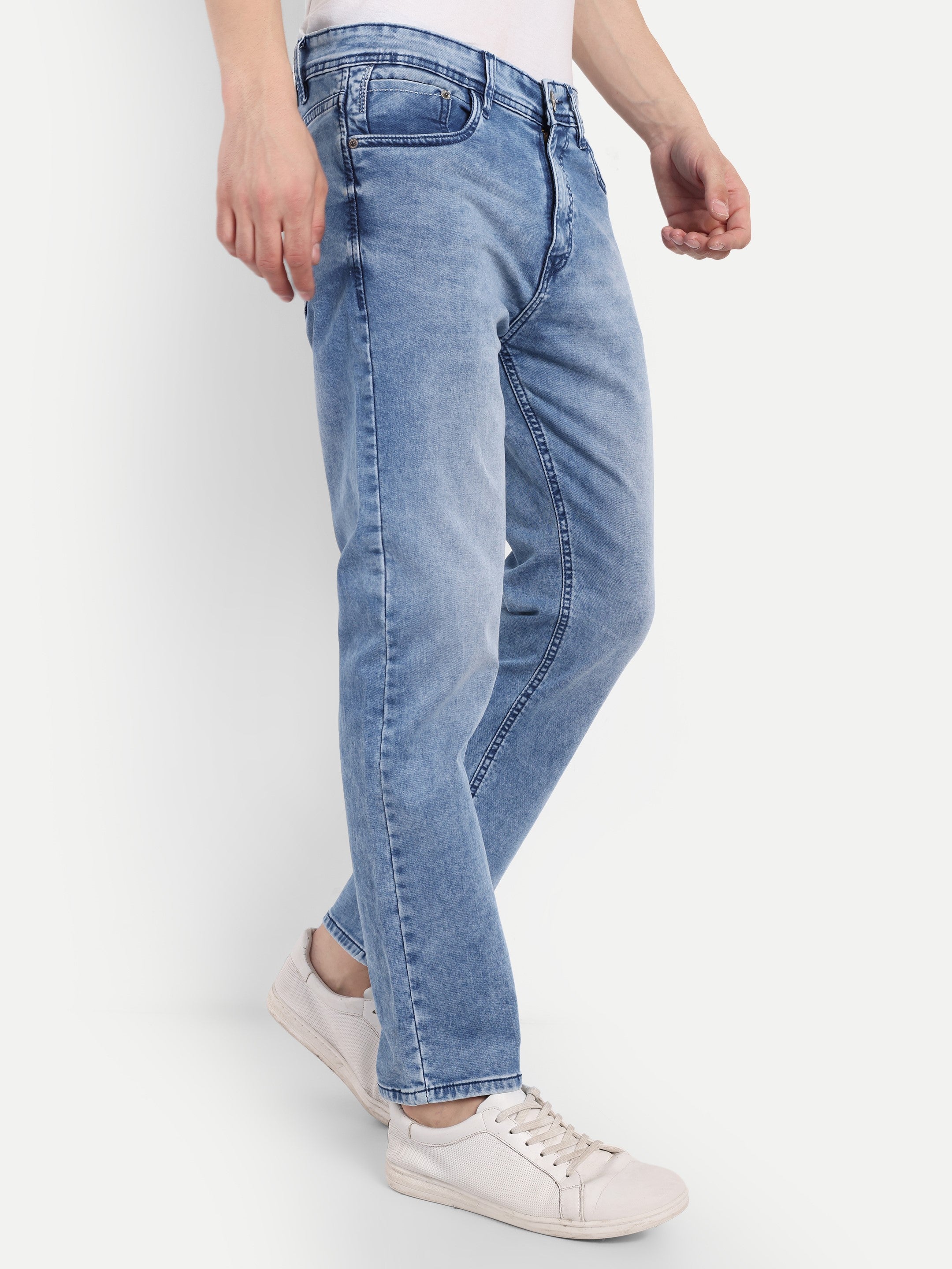 Ice Blue Men's  Stretchable Pants