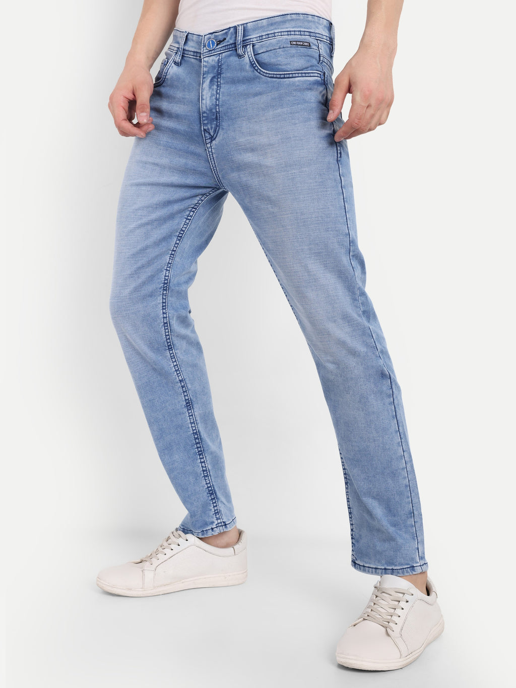 Sky Blue Men's  Stretchable  Pant