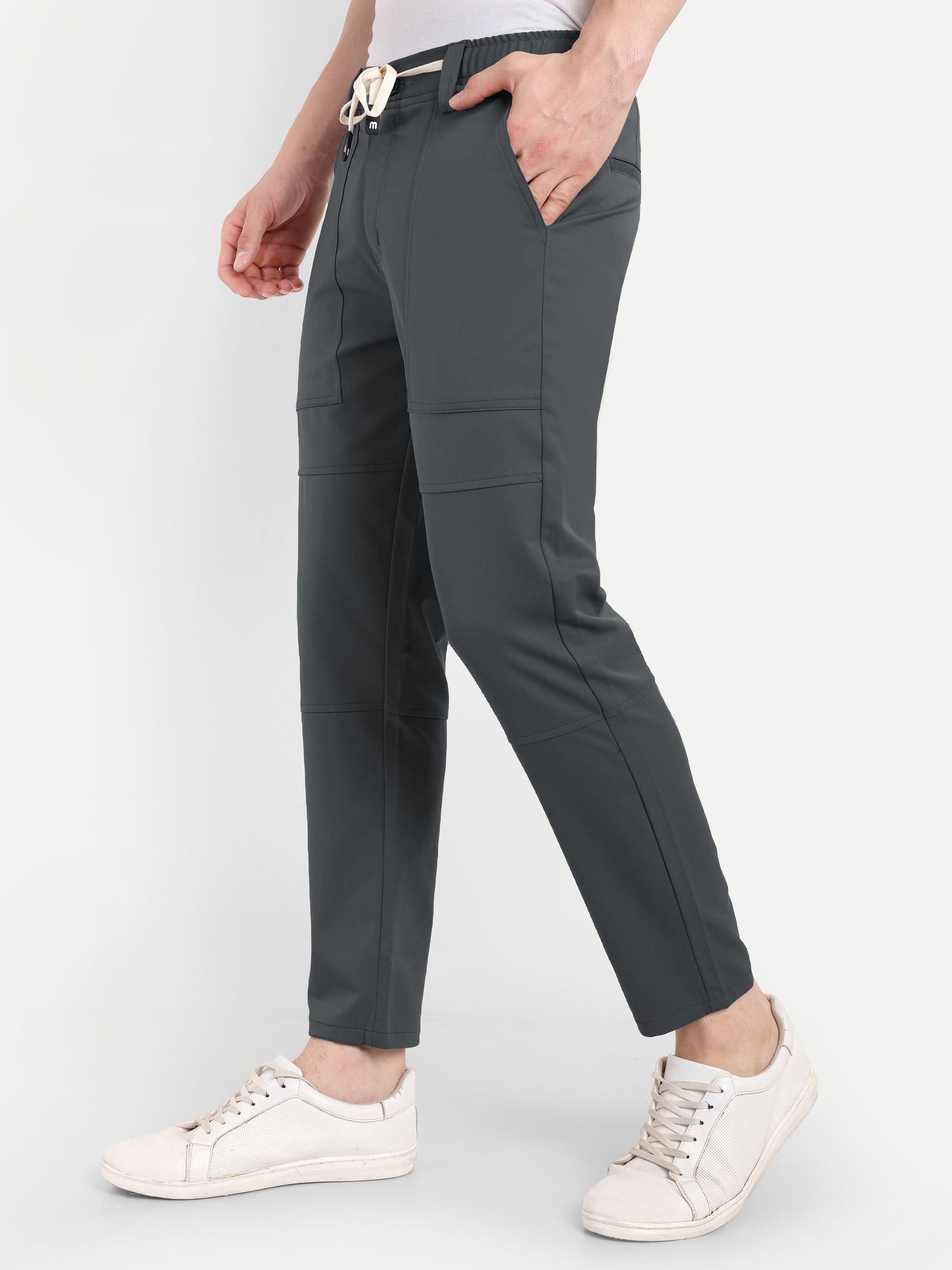 Dark grey  Men's  Stretchable Pant
