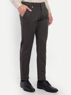 Men’s 4-way Coffee Brown Trousers | Office and Party wear