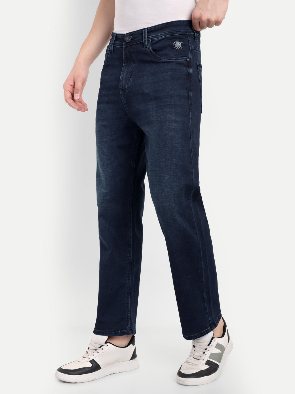 Deep  Blue Men's  Stretchable Pants