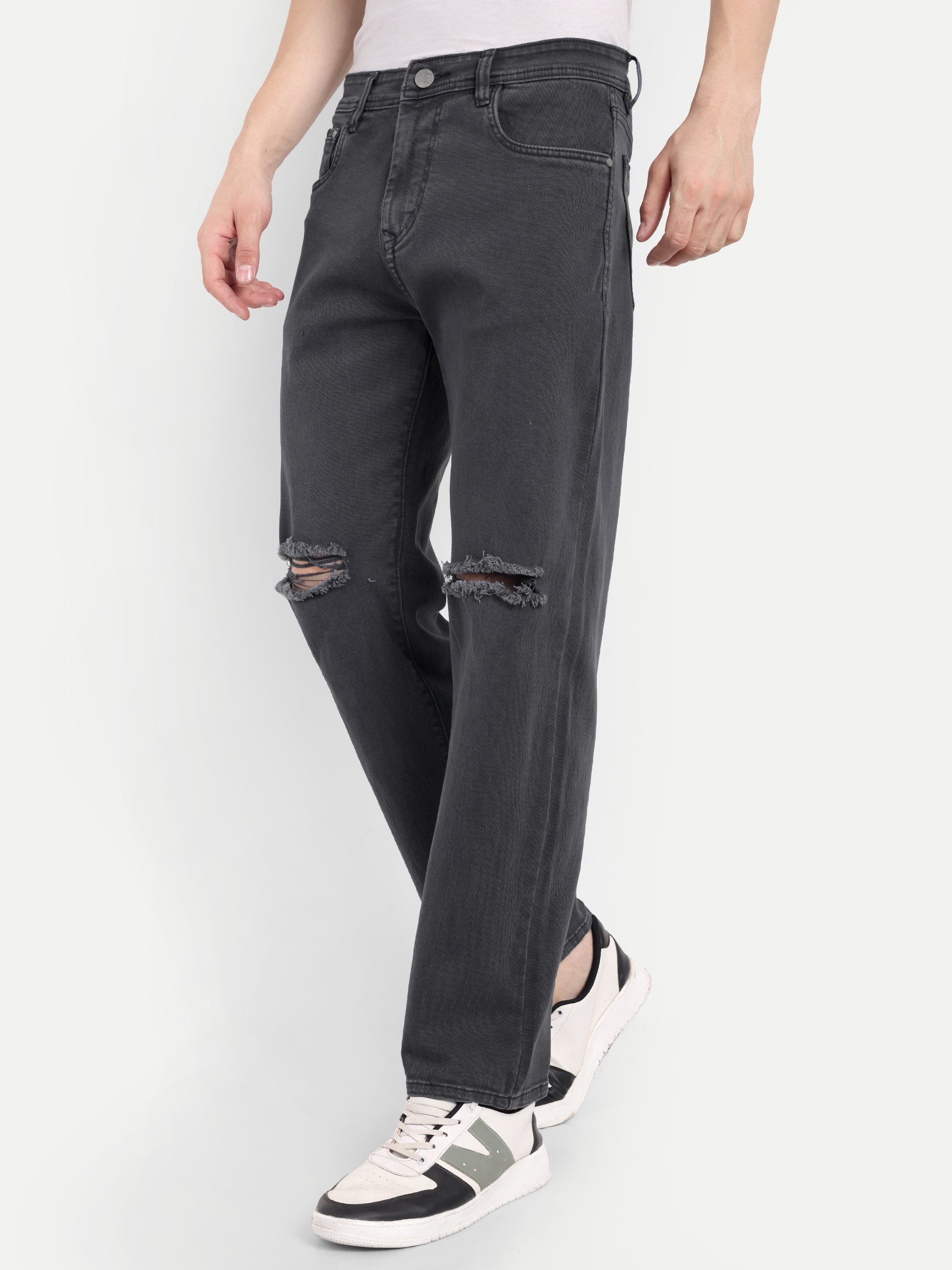 Charcoal Black Men's   Denim Pants