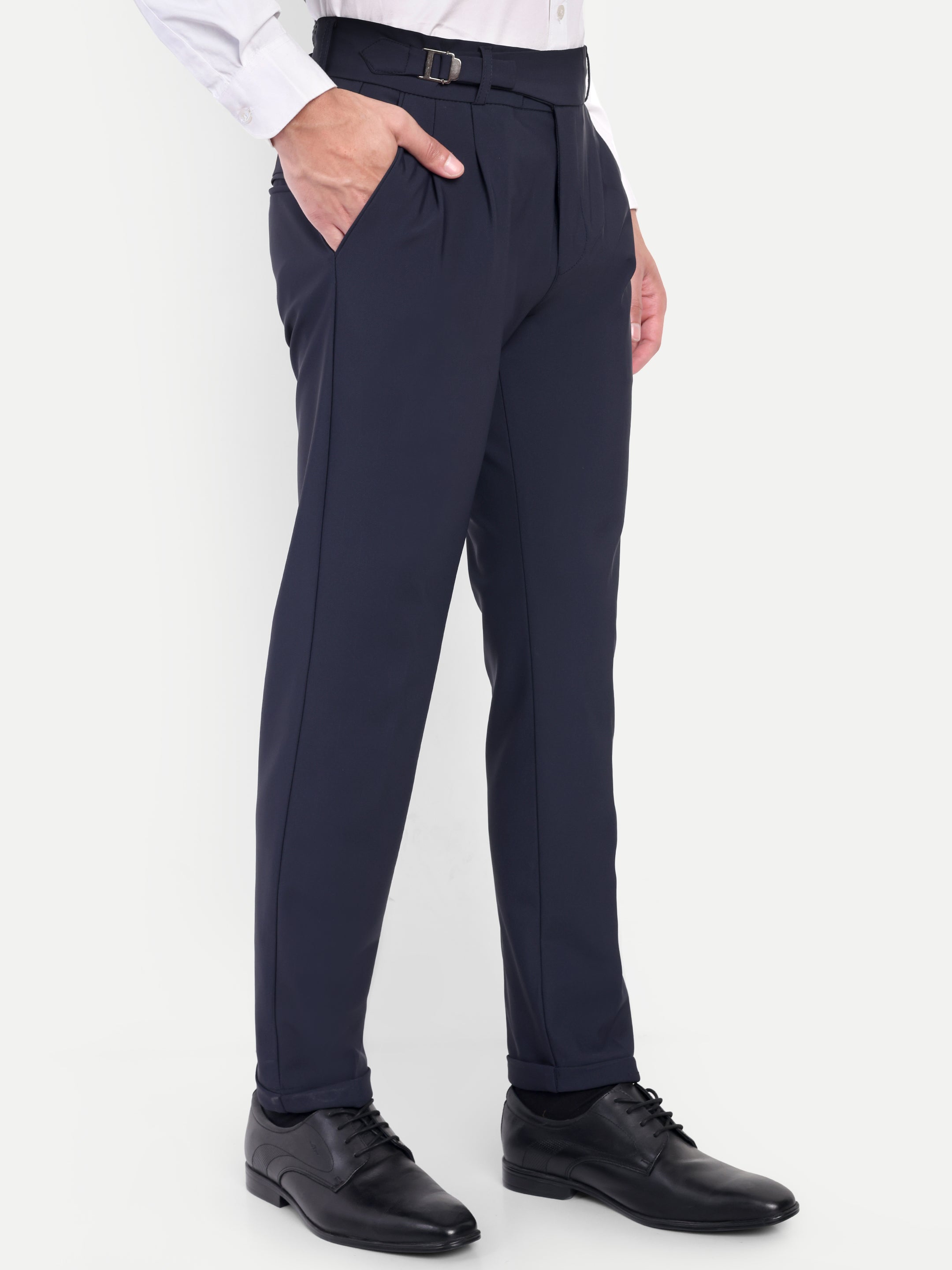 Navy Blue Gurkha style trousers for men | Office & Formal Wear | Korean Style