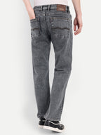 CJ-55790-1-28 || Grey-Black Men's Pant Stretchable, mid rise, clean look, 5 pockets, regular length, straight fit