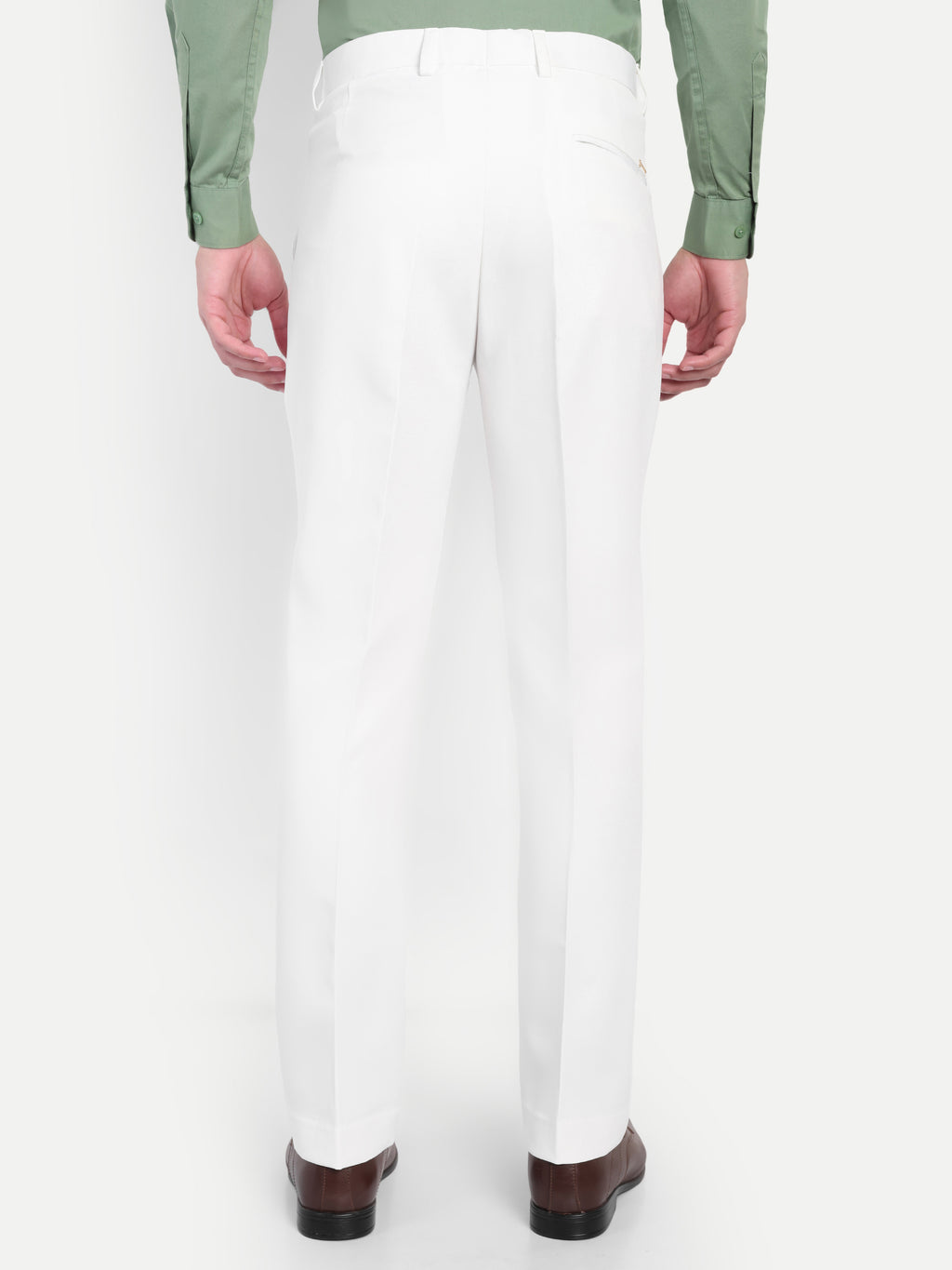 White Men's Formal Bootcut trousers | Office Wear & Party Wear