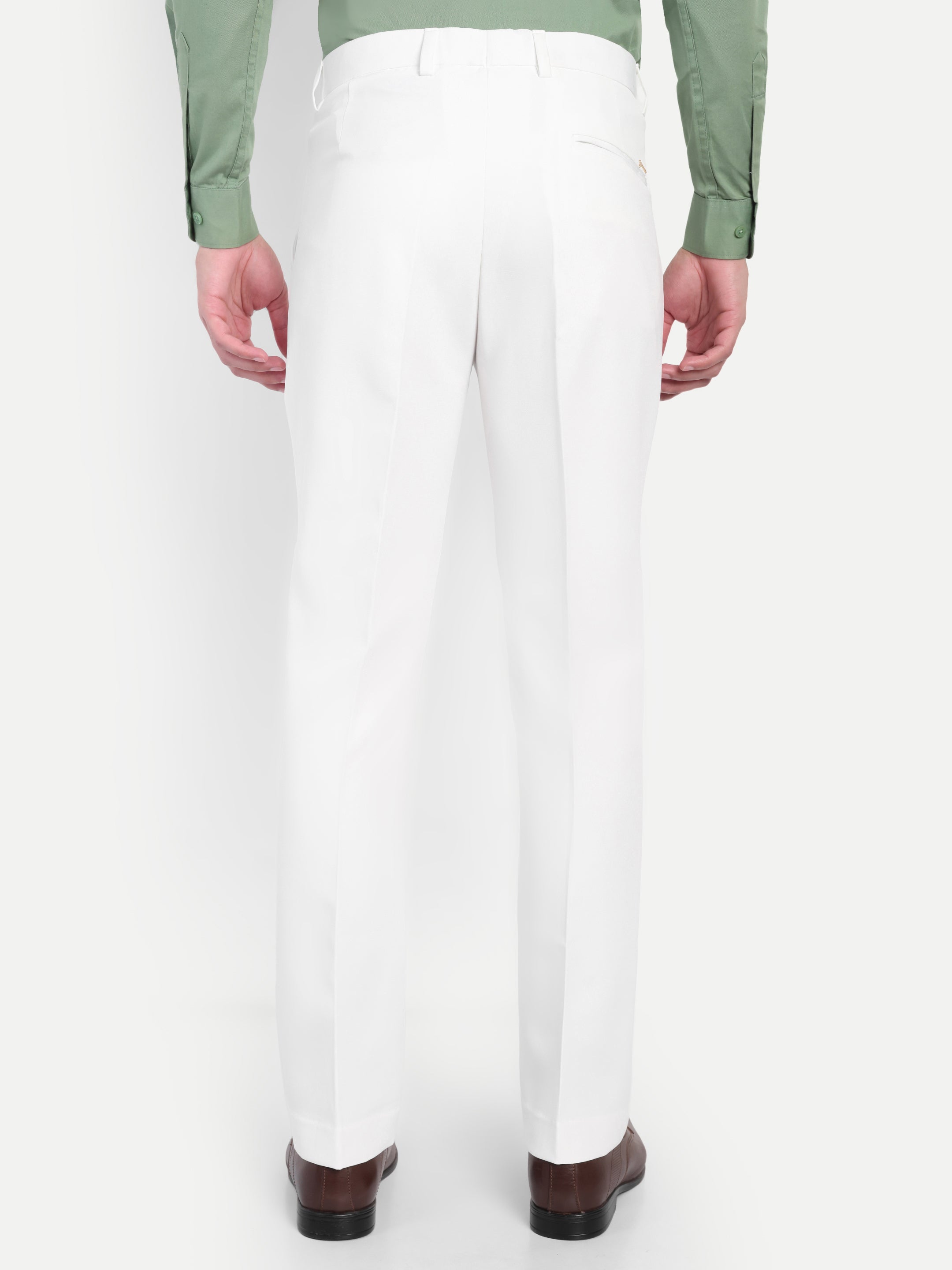 White Men's Formal Bootcut trousers | Office Wear & Party Wear