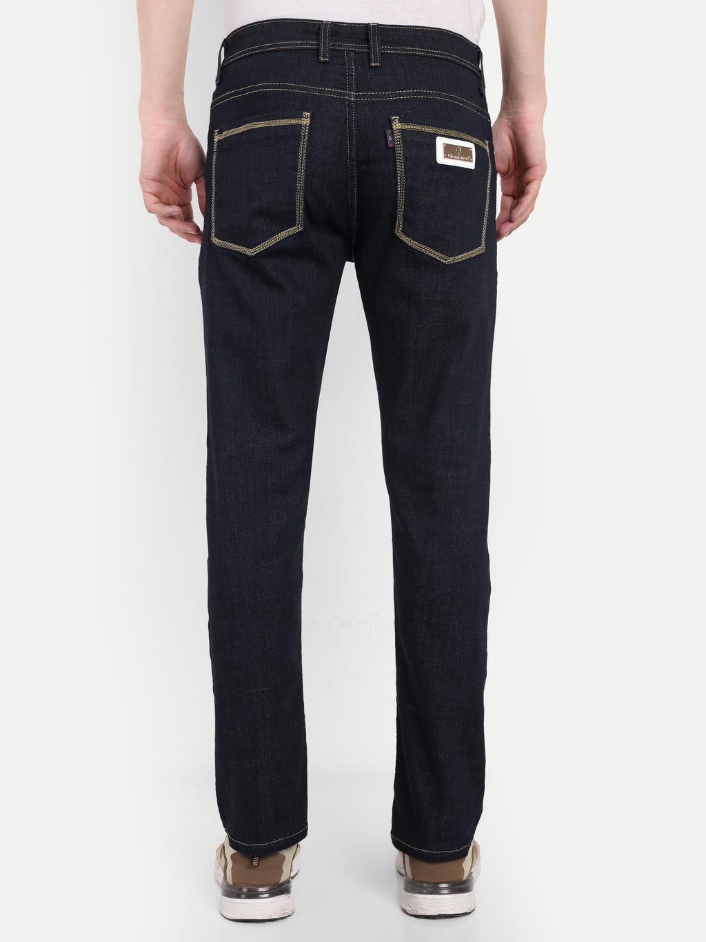 Blue Black Men's  Stretchable  Pant