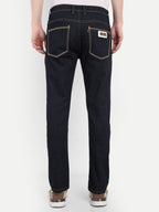 Blue Black Men's  Stretchable  Pant