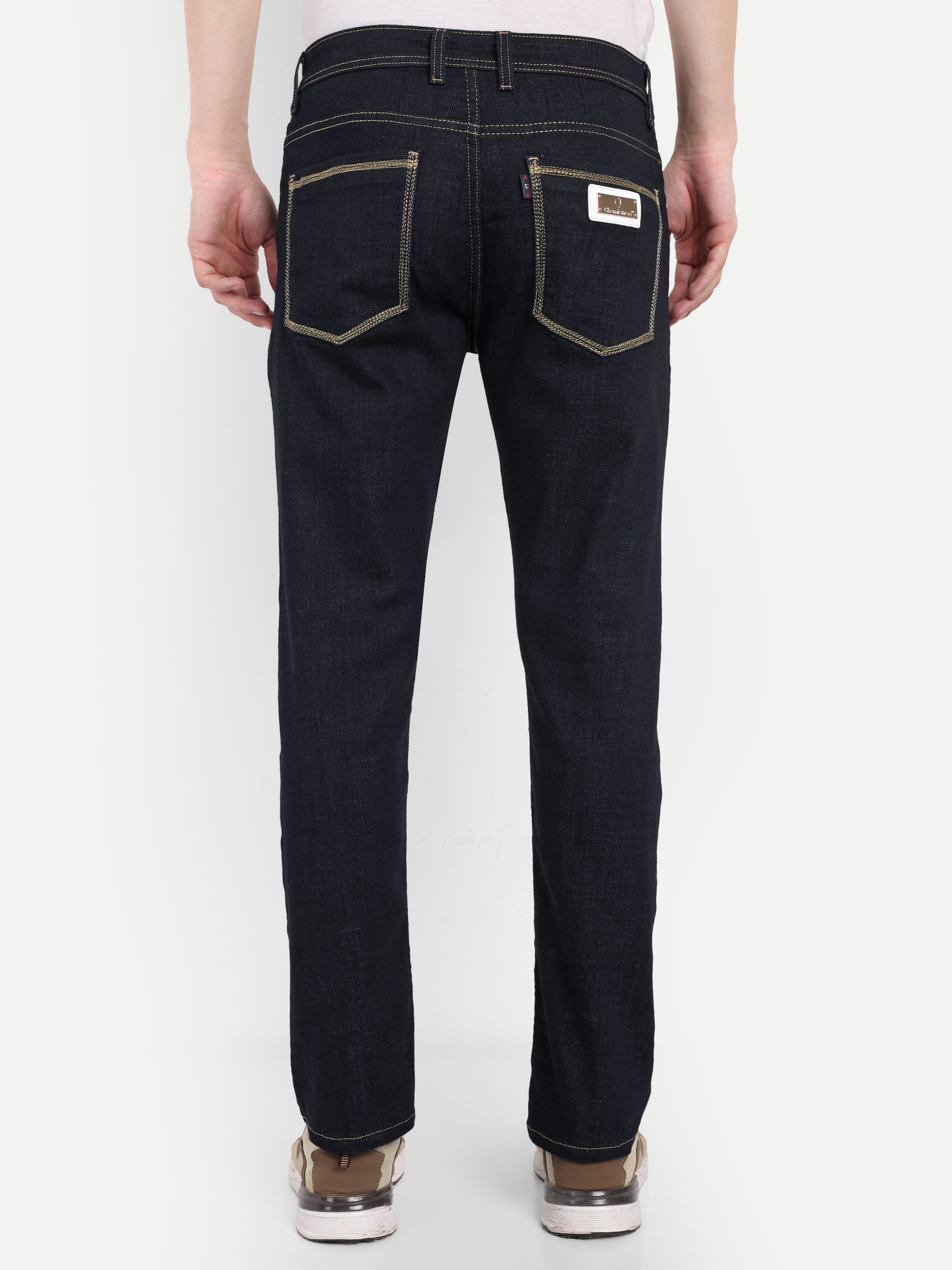 Blue Black Men's  Stretchable  Pant