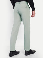 Pastel Green Men's 4-way trousers | party wear & Office Wear