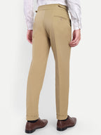 Light Beige Men's Gurkha trousers | Office & Party Wear | Carrot Fit