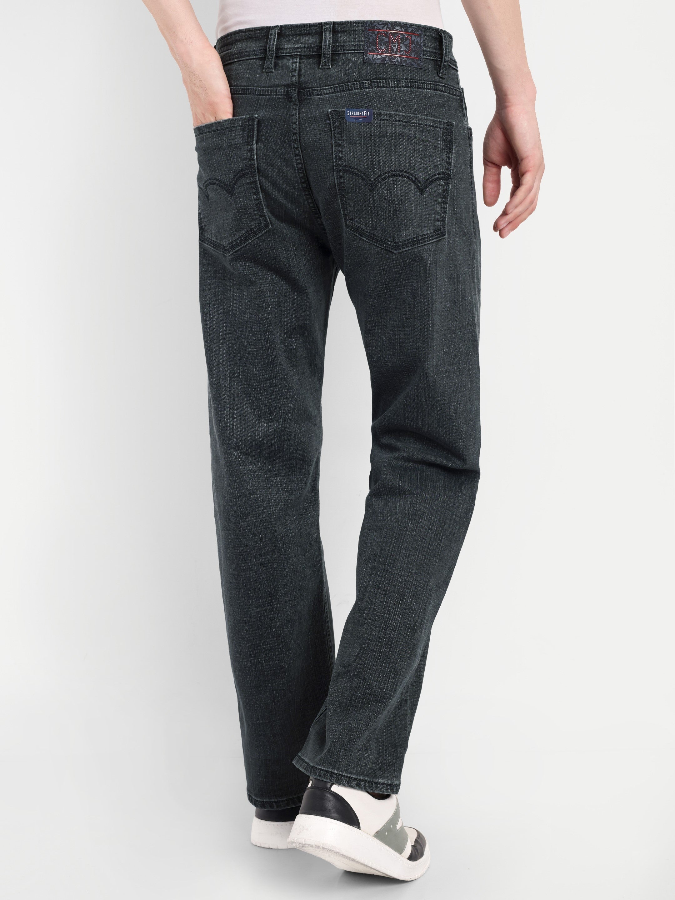 Carbon Black Men's Straight Fit Jeans