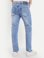 Sky Blue Men's  Stretchable  Pant