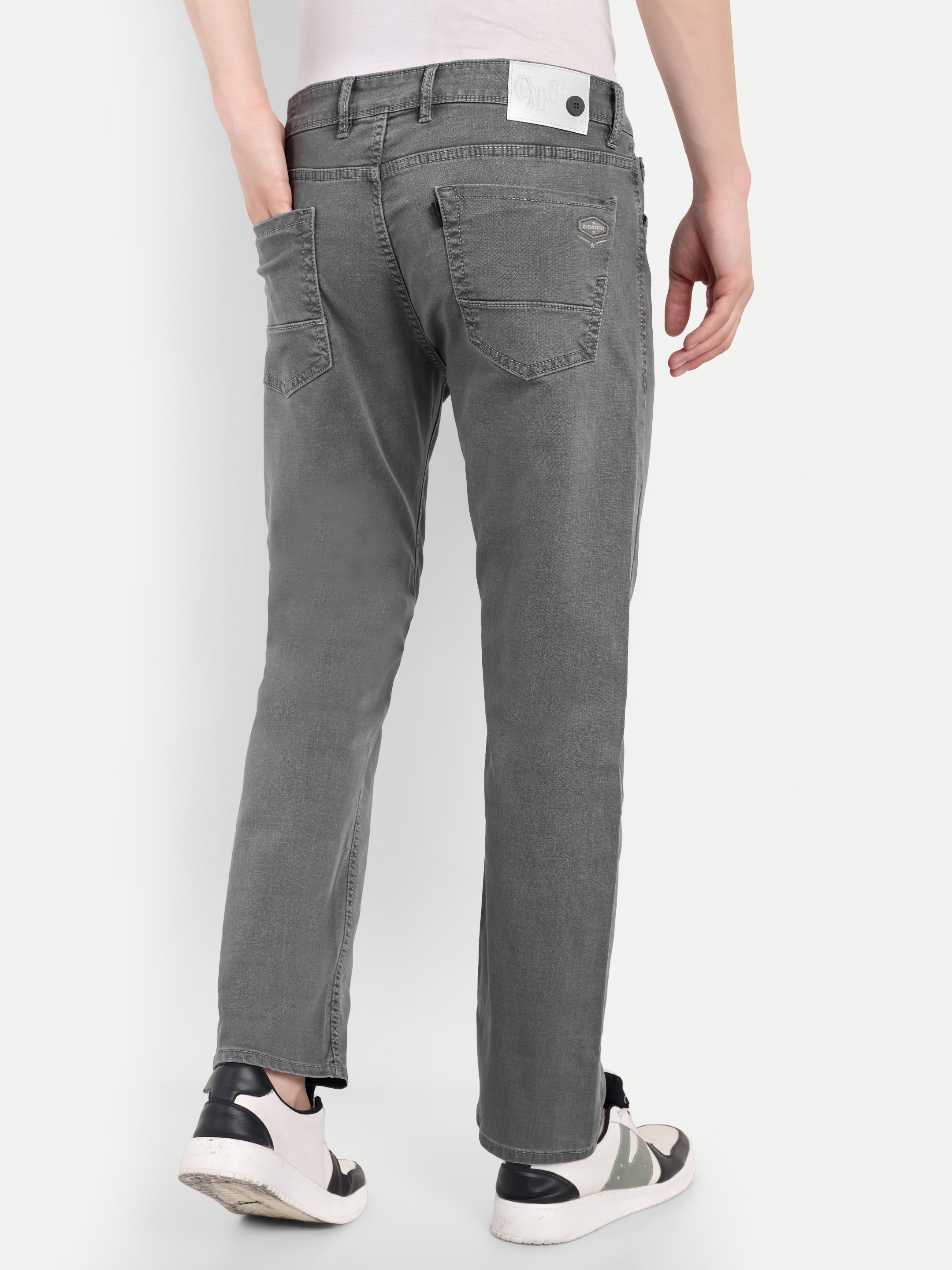 Grey Black Sulphur jeans for men | Regular Fit
