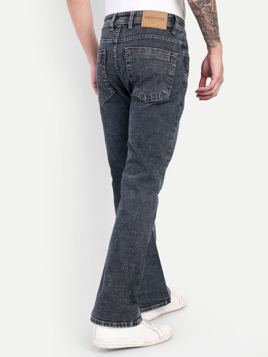 Blue Black Men's  Bell Bottom jeans
