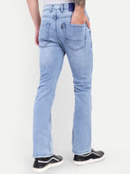 Sky Blue Bell Bottom jeans for men