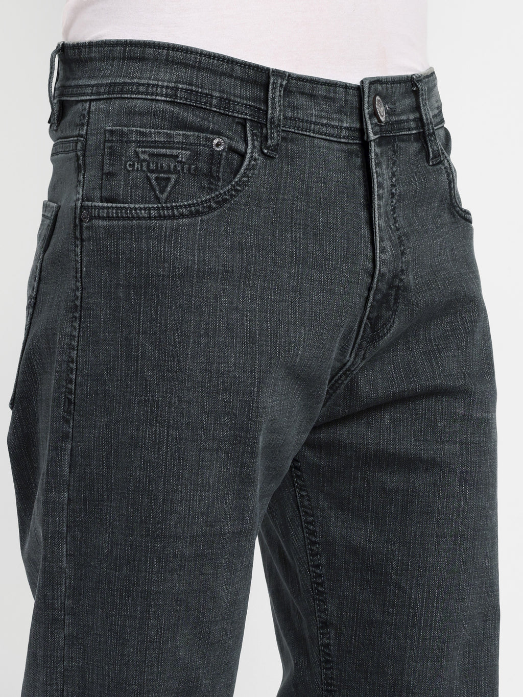 Charcoal grey Men's  Straight Fit Jeans
