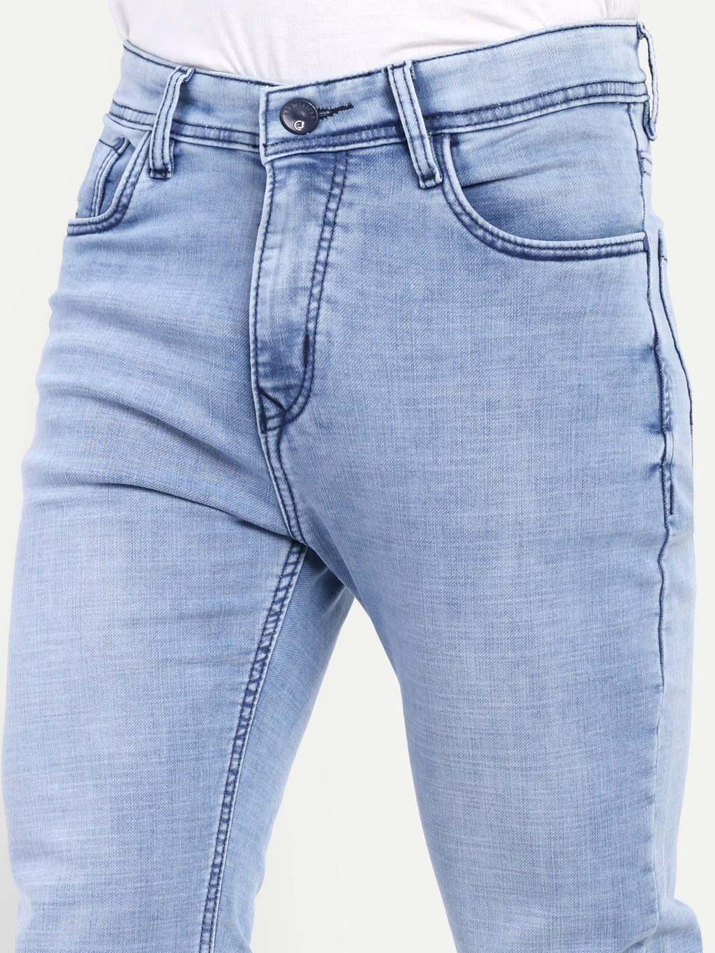Sky Blue Bell Bottom jeans for men