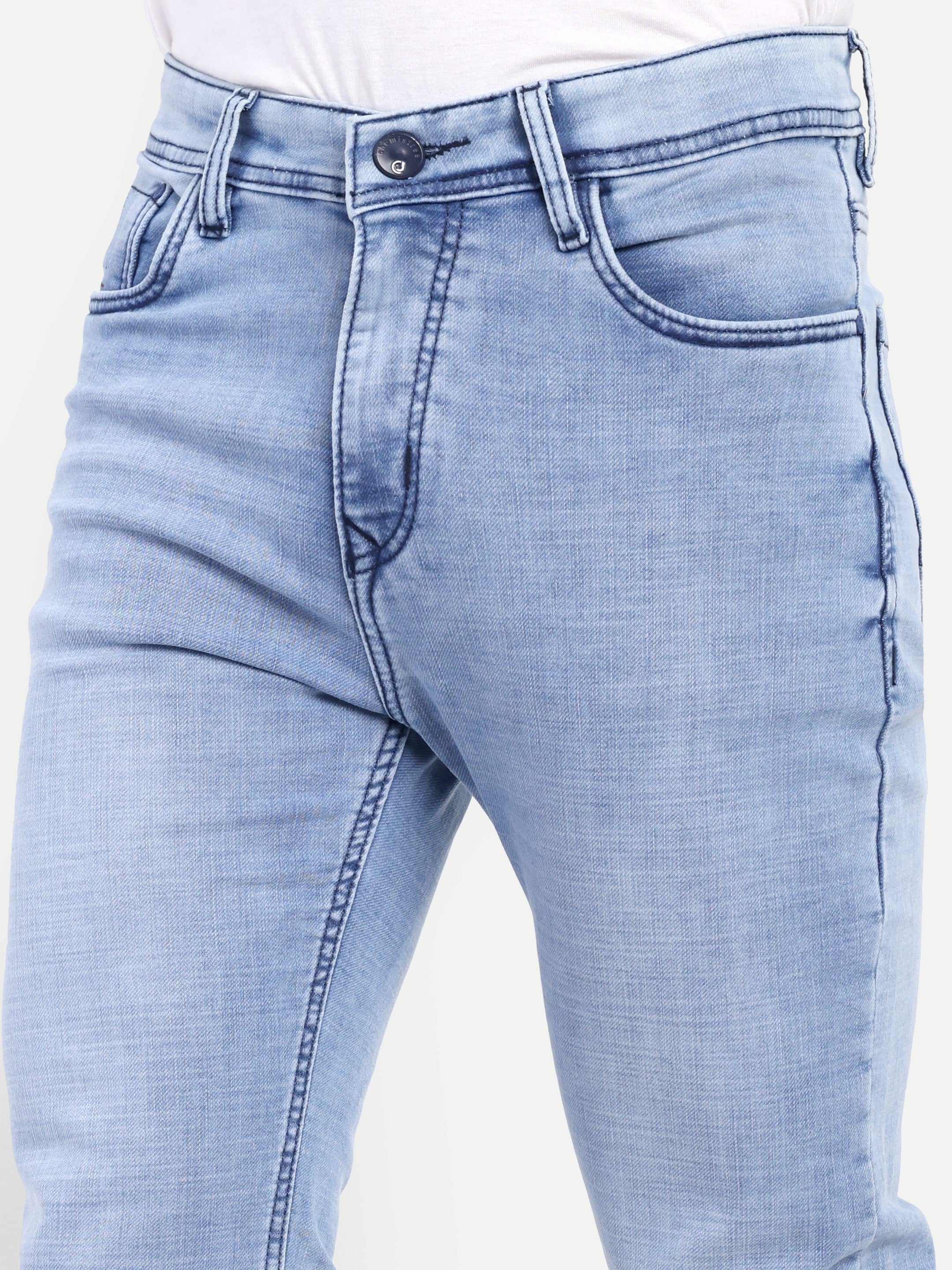 Sky Blue Bell Bottom jeans for men