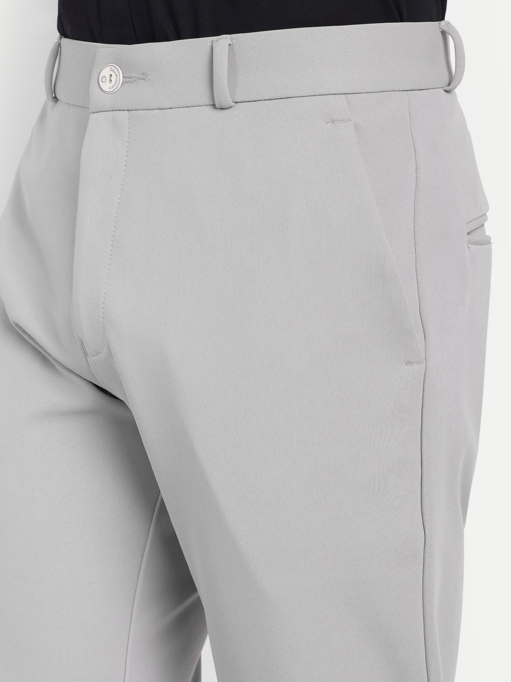 Light grey Mens 4-way trousers| Party wear & Office Wear