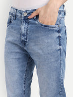 Ice Blue Men's  Stretchable Pants