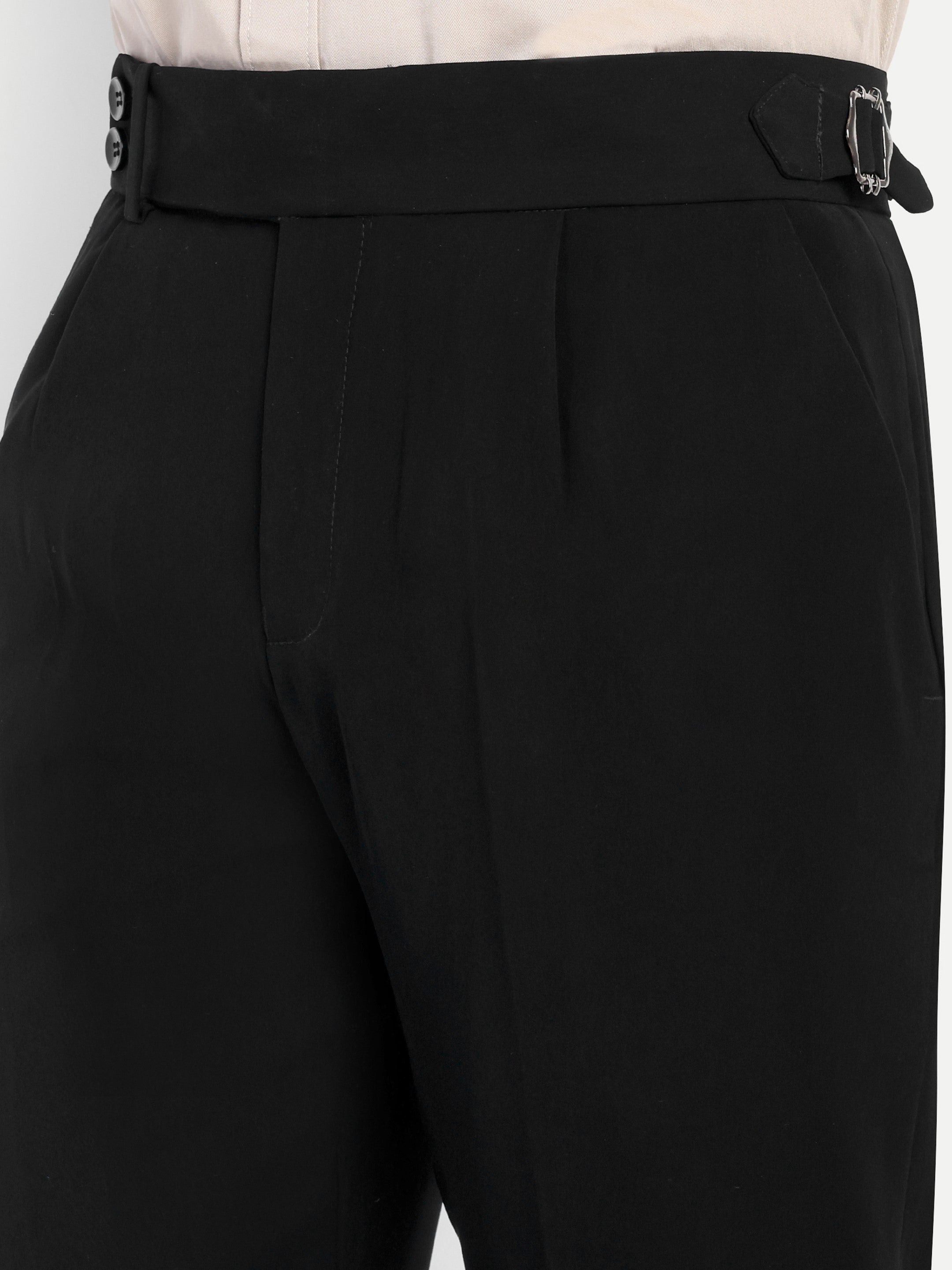 Black Gurkha style trousers for men | Office & Party Wear | Korean Style