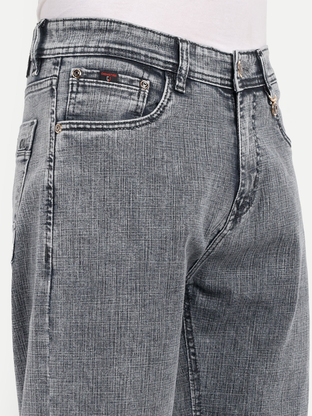 Grey-Black  Regular Straight Trouser