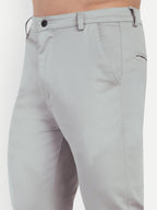 CHEMISTREE Men's Cotton Chinos Pants | 100% Safe Dye | Slim Fit Casual & Office Wear Trousers Bottle Green