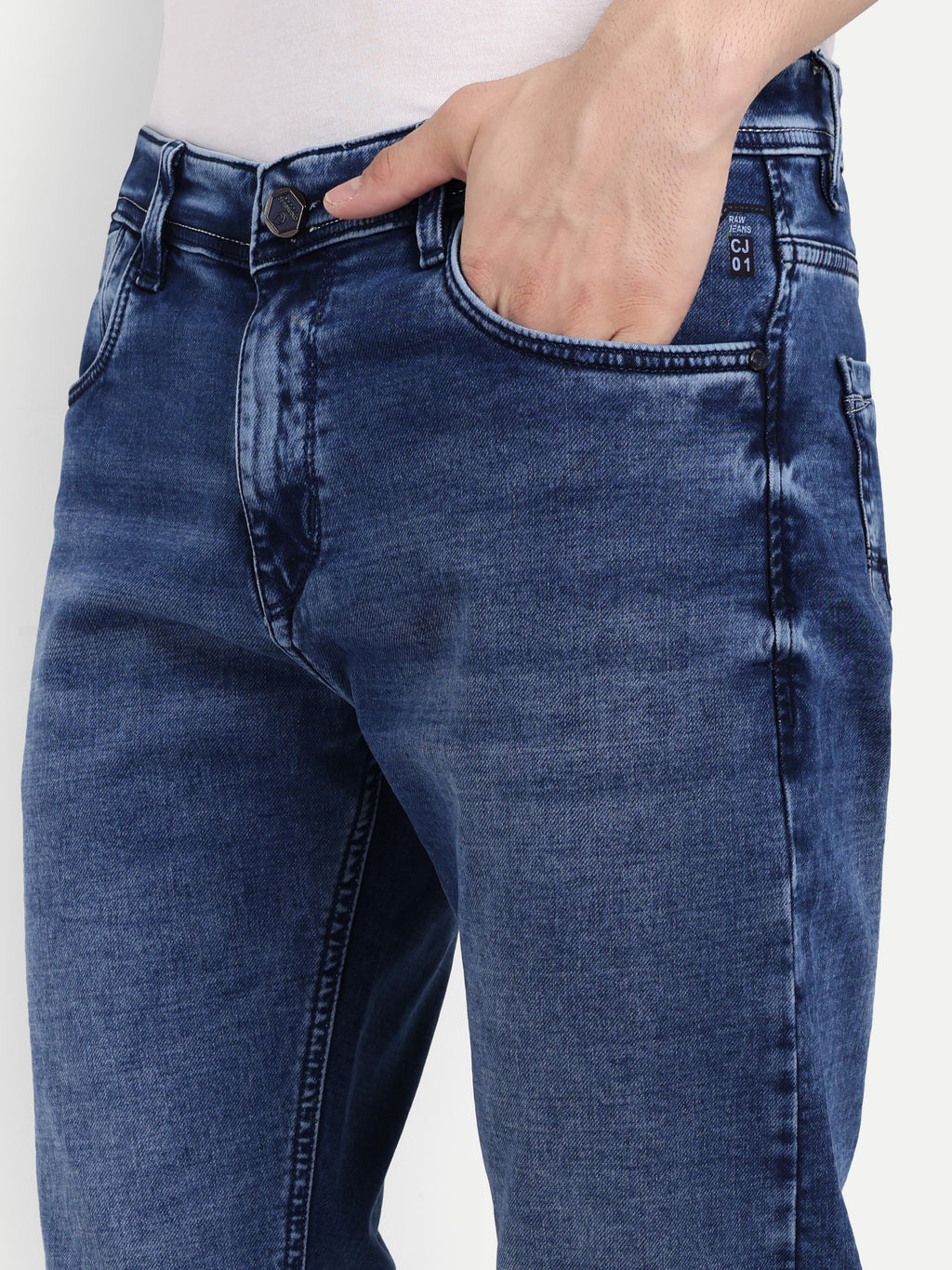 Vintage Blue Men's Pant Stretchable