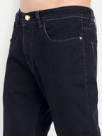 CHEMISTREE Velvet Corduroy Denim Jeans for Men | Premium Fabric | Diagonal Weave | Bootcut Blue-Black