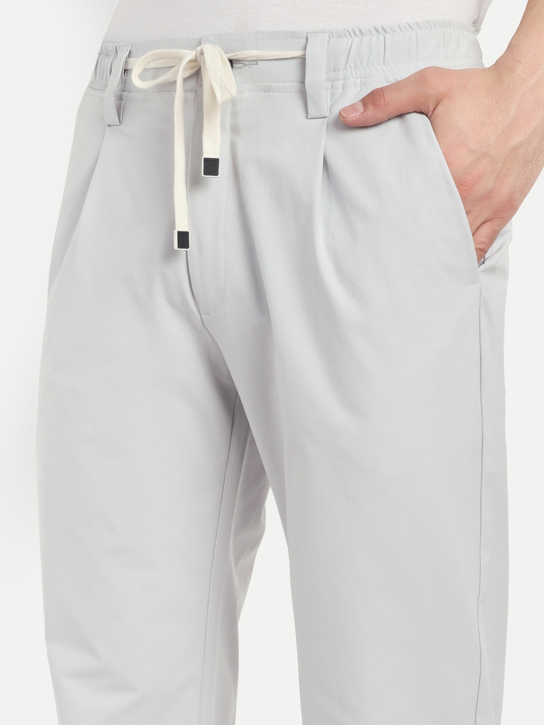 Men's  Light grey Stretchable Pants