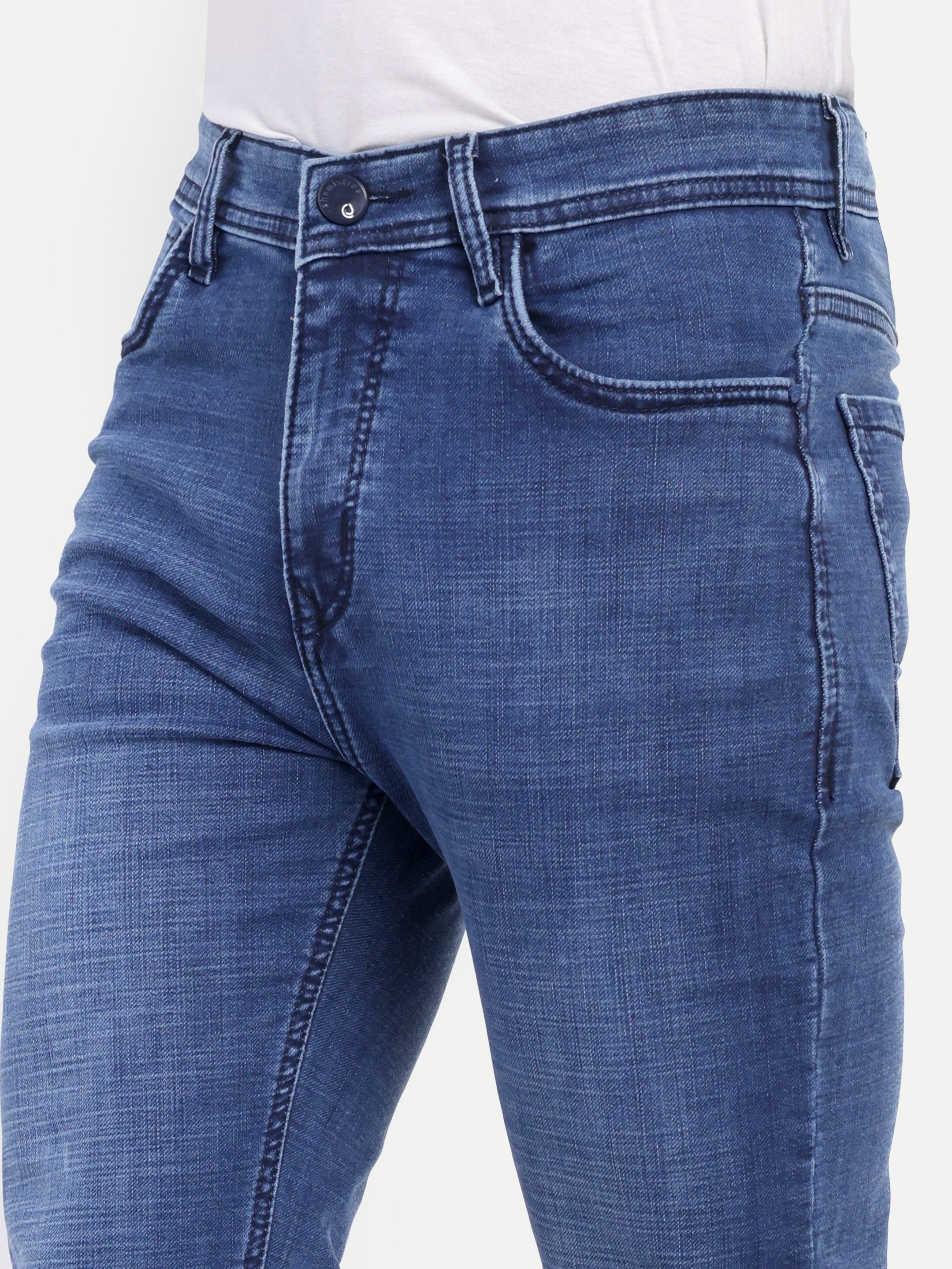 Men's  Deep Blue  Bell Bottom  jeans