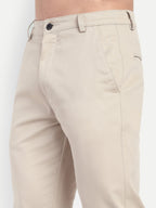 CHEMISTREE Men's Cotton Chinos Pants | 100% Safe Dye | Slim Fit Casual & Office Wear Trousers Bottle Green