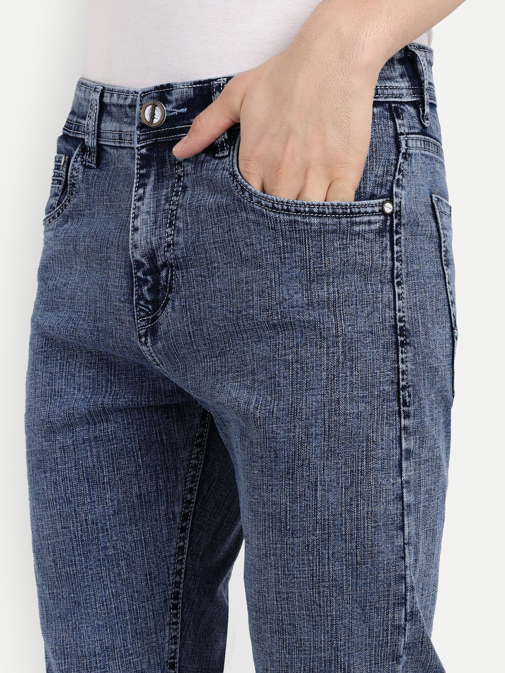 Blue Men's Pant Stretchable