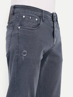 Straight Fit Denim jeans for men | Slate Blue | Knee Slit
