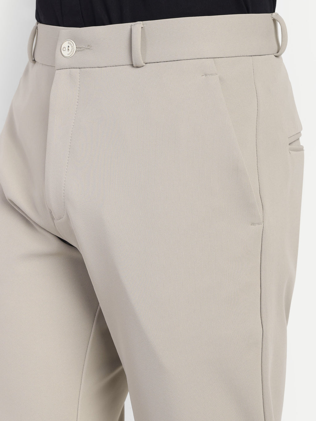 Light Beige Men's 4-way trousers | party wear & Office Wear