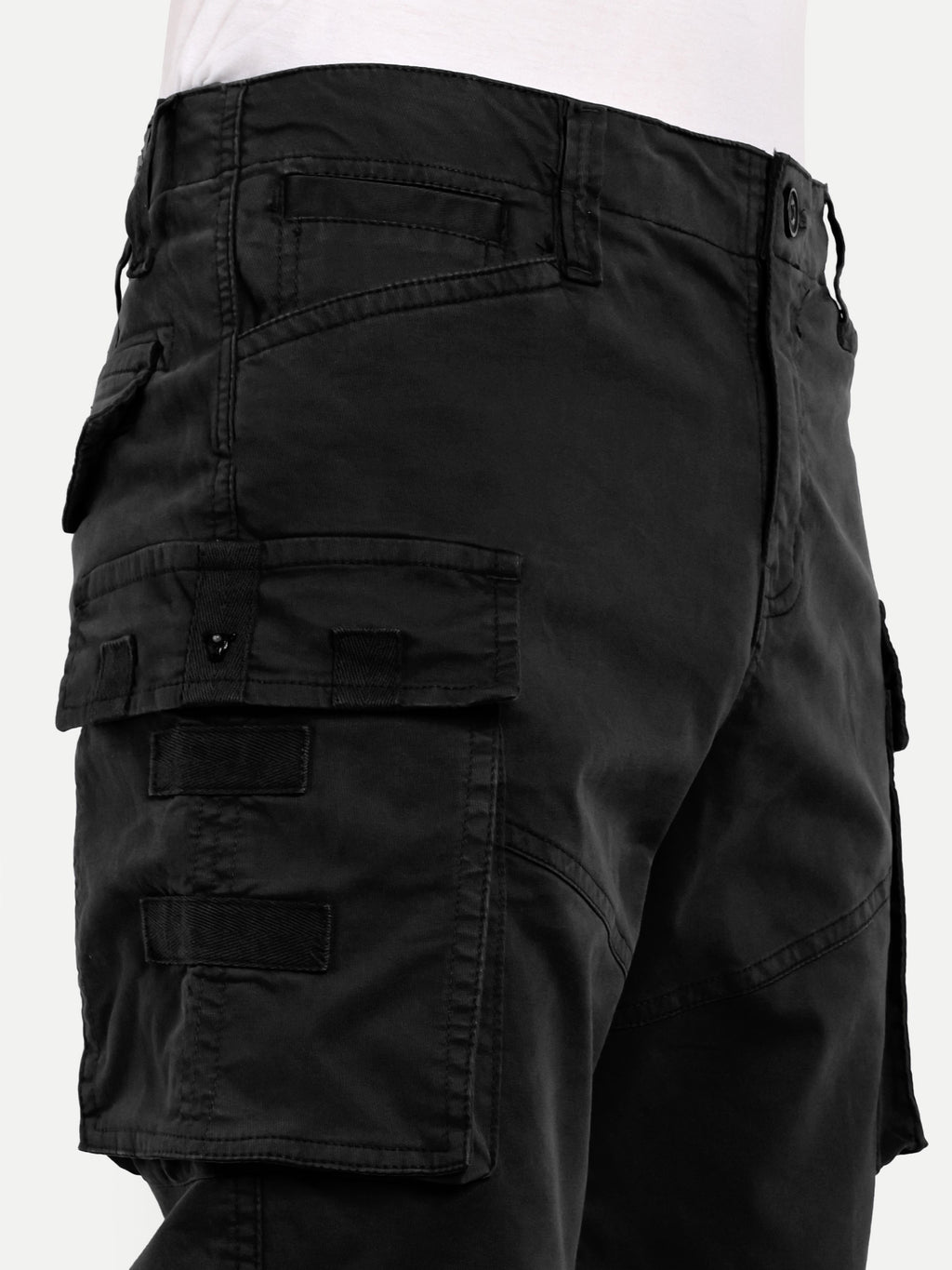 Black Men's Cargo | Straight Fit