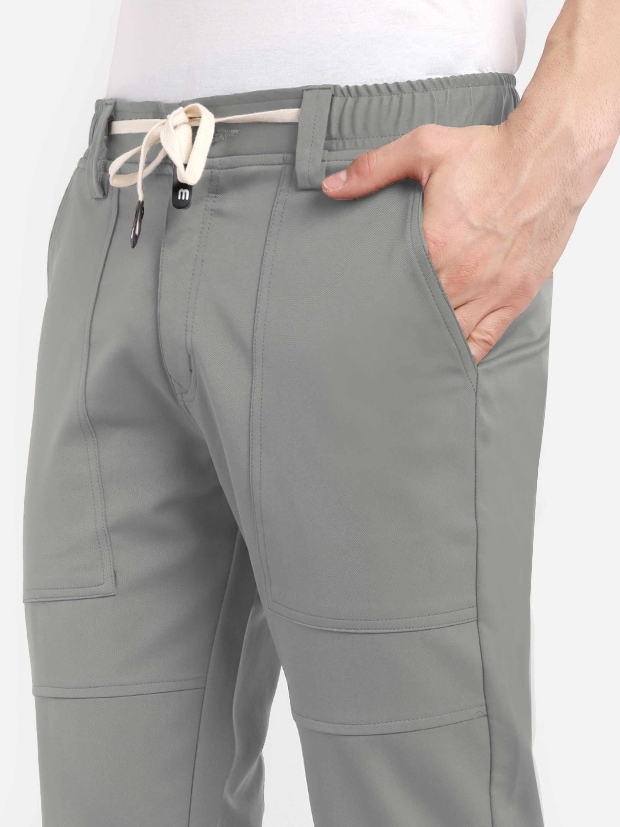 Light grey Men's  Stretchable Pant