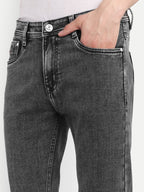 Charcoal Black Men's  Stretchable  Pant