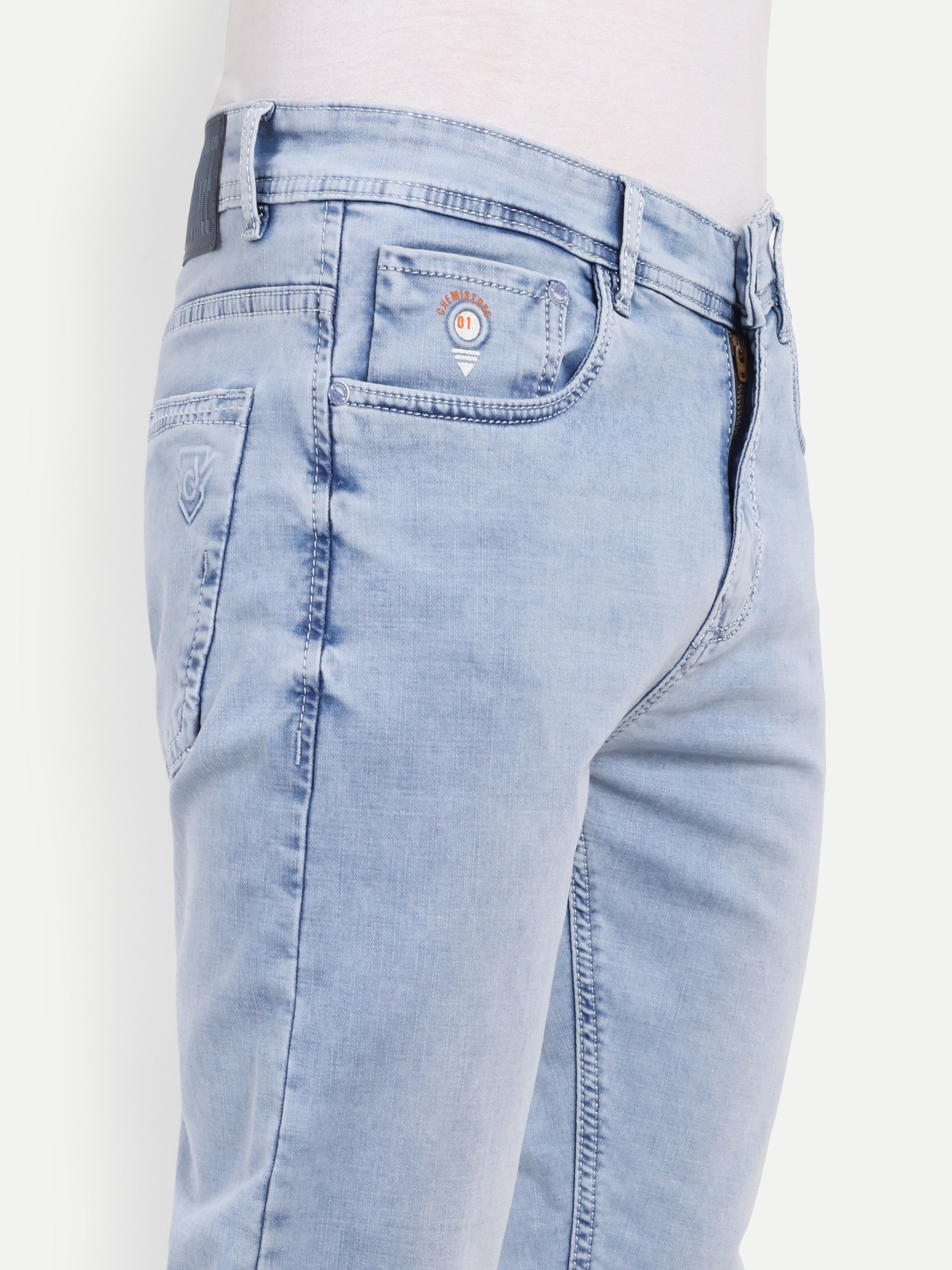 Ice Blue Men's  Stretchable Pant