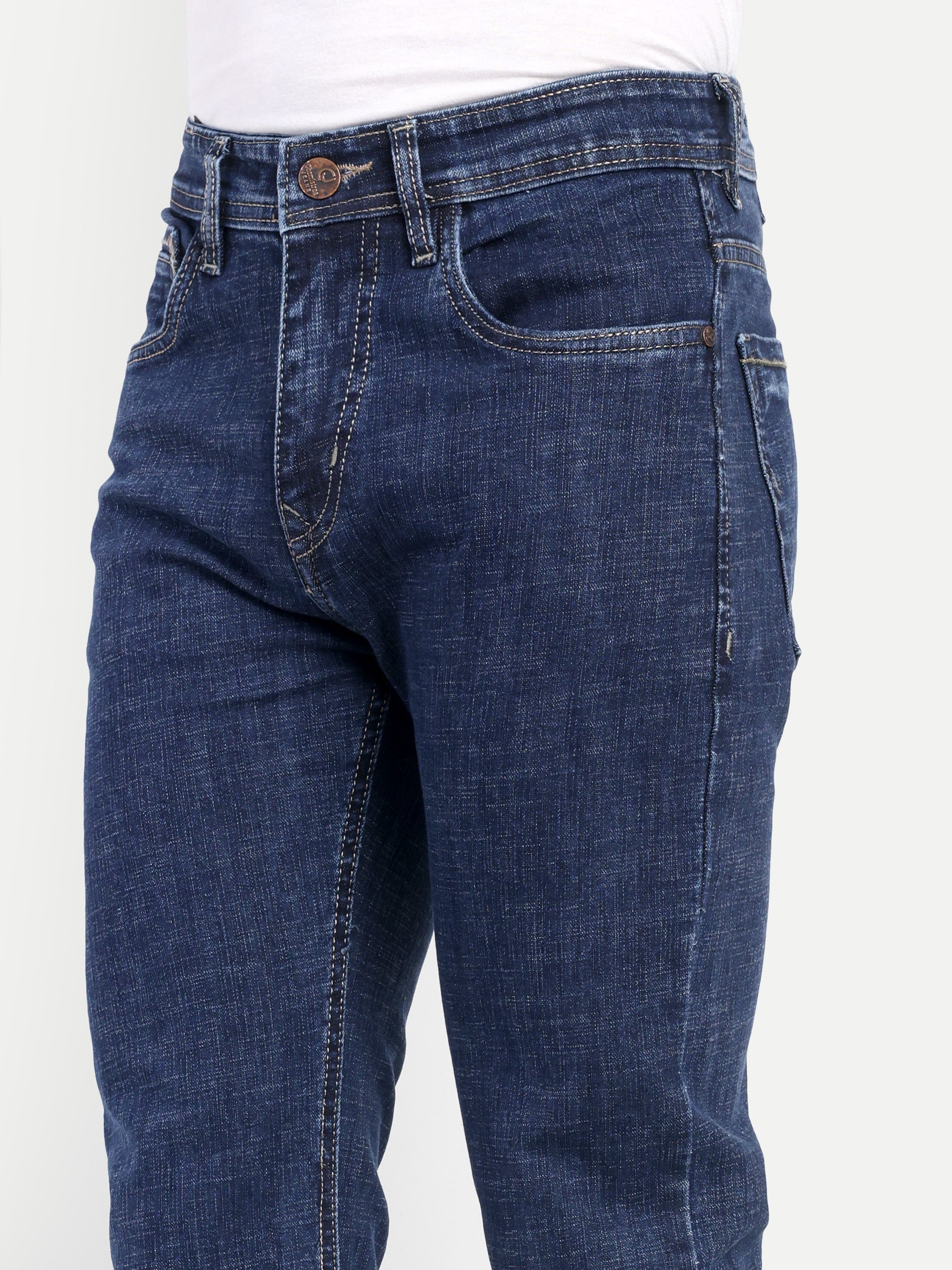 Deep Blue Men's Pant Bell Bottom shaped jeans