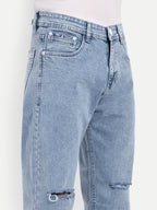 Ice Blue Stretchable Pants