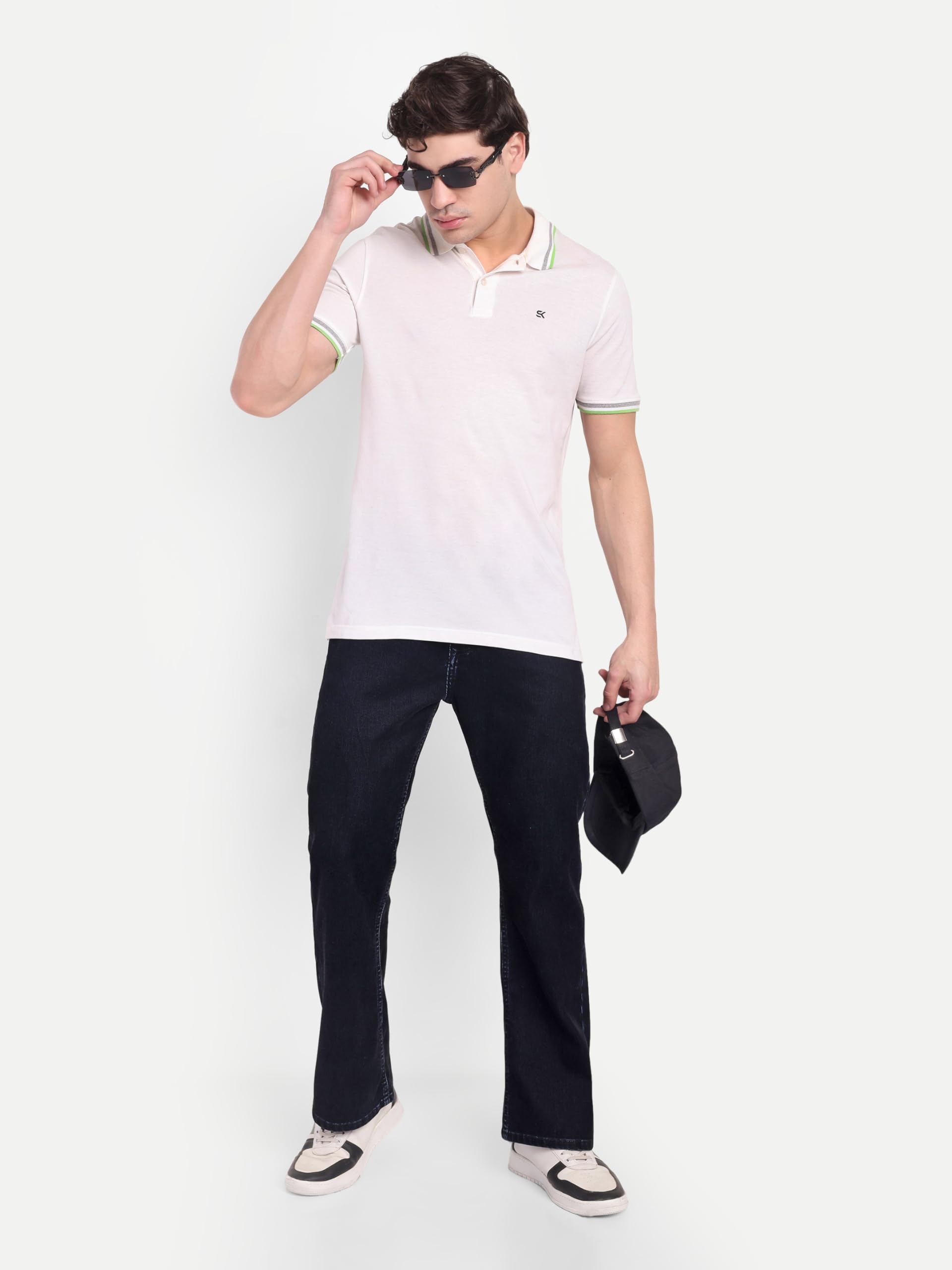 CHEMISTREE Men's Velvet Corduroy Denim Jeans | Premium Fabric | Straight Weave Bootcut Fit Blue